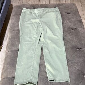 LOFT Women's Light Green Straight Leg pants
